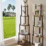 লেকার পলিশ কর্নার স্টোরেজ শেল্ফ - MDF